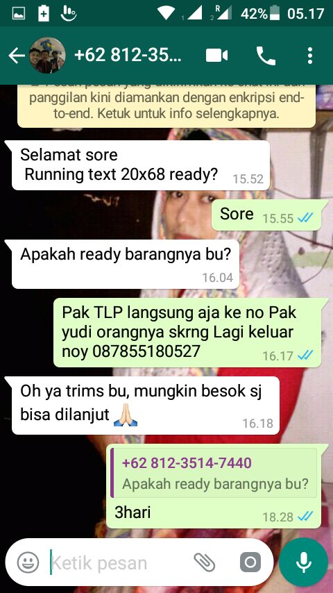 Jual runningtext surabaya