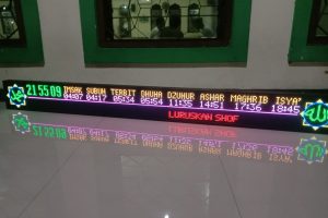 Jual jadwal sholat digital running text surabaya Hub 0838.3060.0218