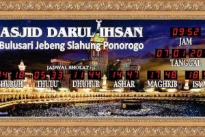 Jual jadwal sholat digital running text Mojokerto Hub 0838.3060.0218